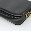 CELINE Shoulder Bag Leather Black Auth 76080-14