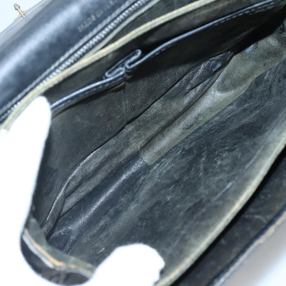 CELINE Umhängetasche Leder Schwarz Auth 76080