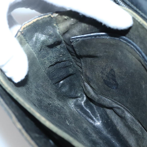 CELINE Shoulder Bag Leather Black Auth 76080