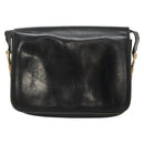 CELINE Shoulder Bag Leather Black Auth 76080-3