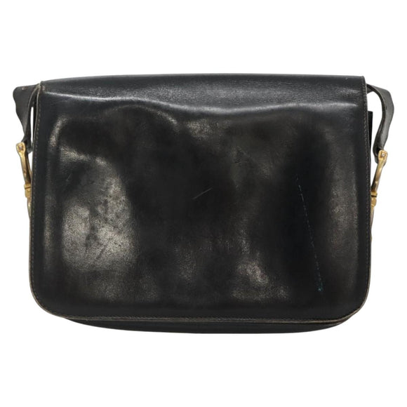 CELINE Umhängetasche Leder Schwarz Auth 76080
