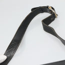 CELINE Shoulder Bag Leather Black Auth 76080-8