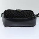 CELINE Macadam Canvas Shoulder Bag Black Auth 76081-5