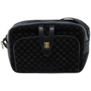 CELINE Macadam Canvas Shoulder Bag Black Auth 76081-13