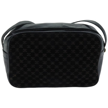 CELINE Macadam Canvas Shoulder Bag Black Auth 76081 - 0