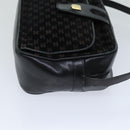 CELINE Macadam Canvas Shoulder Bag Black Auth 76081-3