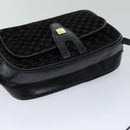 CELINE Macadam Canvas Shoulder Bag Black Auth 76081-6