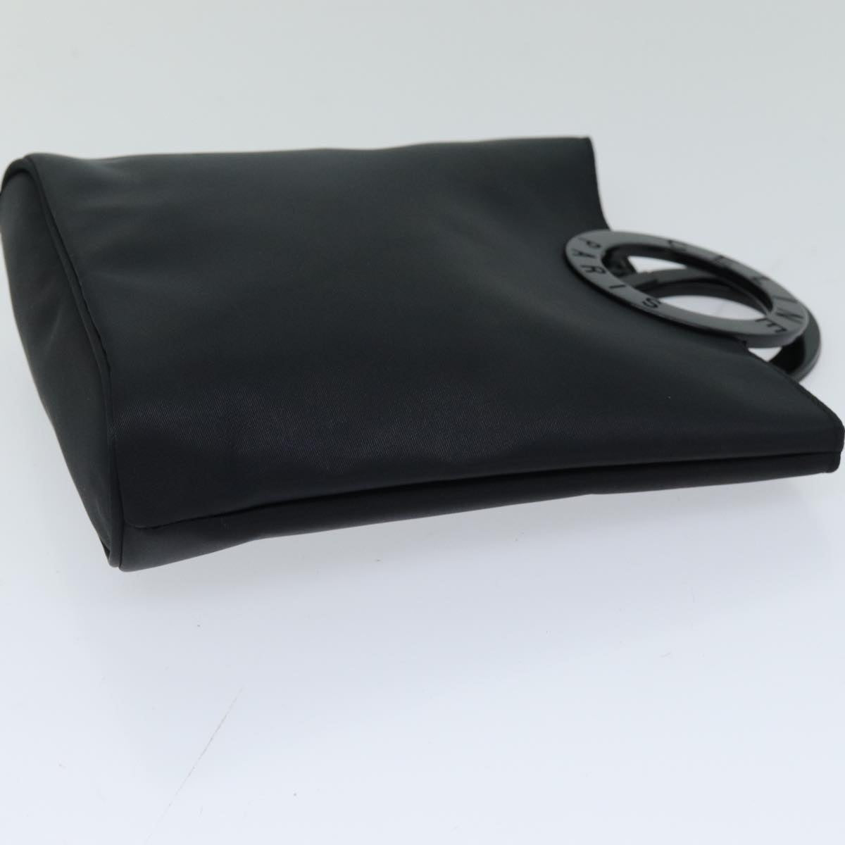 CELINE Hand Bag Nylon Black Auth 76082