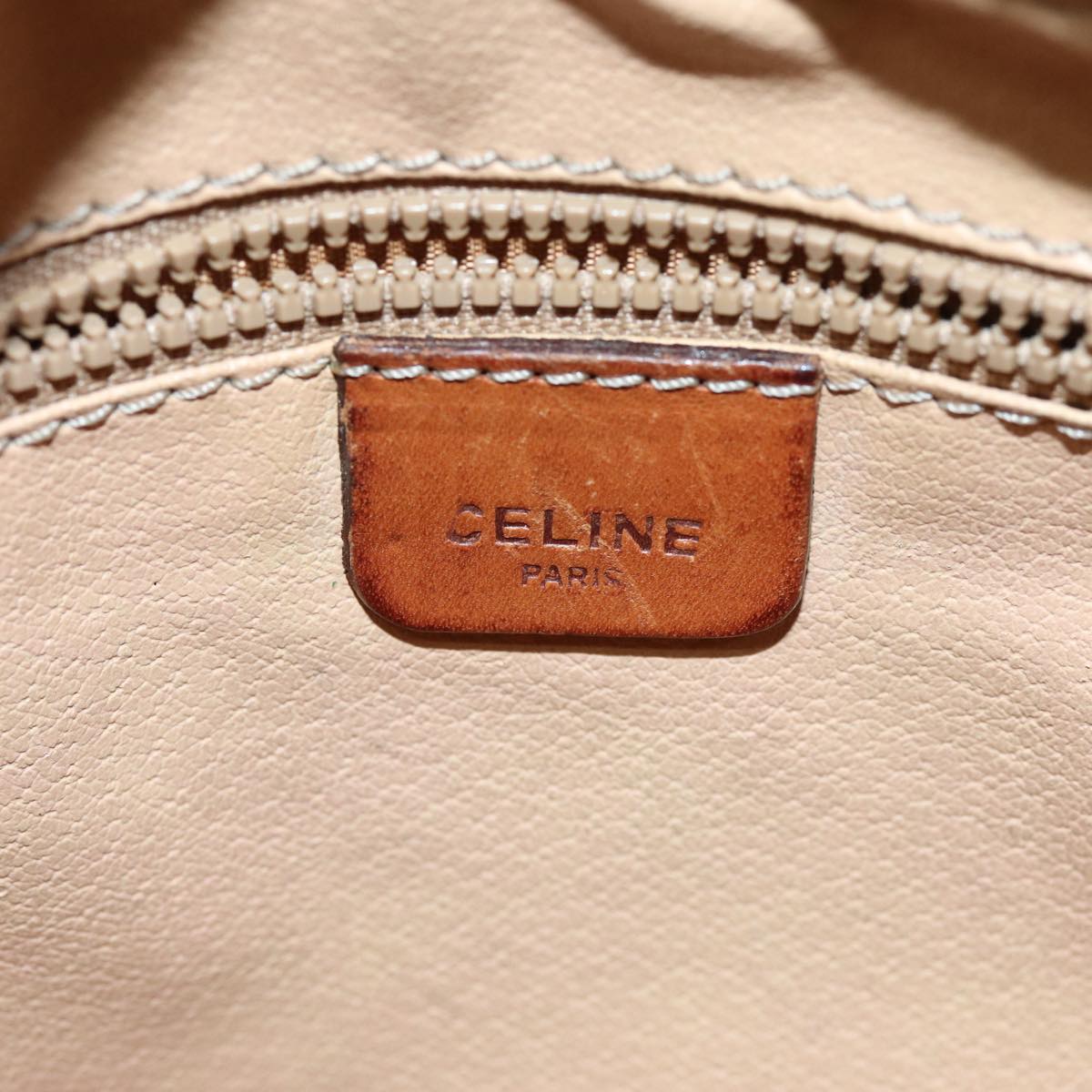 CELINE Macadam Canvas Shoulder Bag PVC Brown Auth 76083