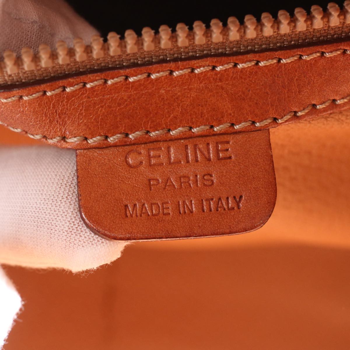 CELINE Macadam Canvas Hand Bag PVC Brown Auth 76084