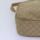 CELINE Macadam Canvas Shoulder Bag Beige Auth 76085-9