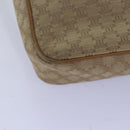 CELINE Macadam Canvas Shoulder Bag Beige Auth 76085-15