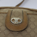 CELINE Macadam Canvas Shoulder Bag Beige Auth 76085-10