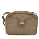 CELINE Macadam Canvas Shoulder Bag Beige Auth 76085-13