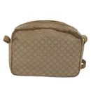 CELINE Macadam Canvas Shoulder Bag Beige Auth 76085-2