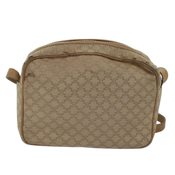 CELINE Macadam Canvas Shoulder Bag Beige Auth 76085 - 0