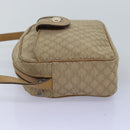 CELINE Macadam Canvas Shoulder Bag Beige Auth 76085-3