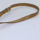 CELINE Macadam Canvas Shoulder Bag Beige Auth 76085-8