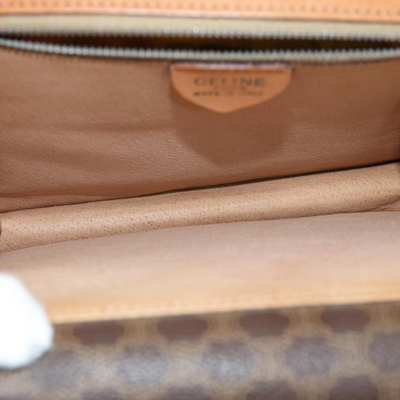 CELINE Macadam Canvas Handtas PVC Bruin Auth 76087