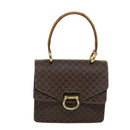 CELINE Macadam Canvas Hand Bag PVC Brown Auth 76087-13