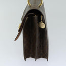 CELINE Macadam Canvas Hand Bag PVC Brown Auth 76087-3