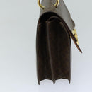 CELINE Macadam Canvas Hand Bag PVC Brown Auth 76087-4