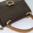 CELINE Macadam Canvas Hand Bag PVC Brown Auth 76087-6
