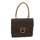 CELINE Macadam Canvas Hand Bag PVC Brown Auth 76088-1