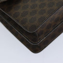 CELINE Macadam Canvas Hand Bag PVC Brown Auth 76088-15