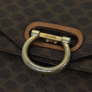 CELINE Macadam Canvas Hand Bag PVC Brown Auth 76088-18