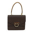 CELINE Macadam Canvas Hand Bag PVC Brown Auth 76088-13