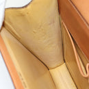 CELINE Macadam Canvas Hand Bag PVC Brown Auth 76088-23