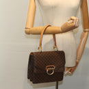 CELINE Macadam Canvas Hand Bag PVC Brown Auth 76088-25