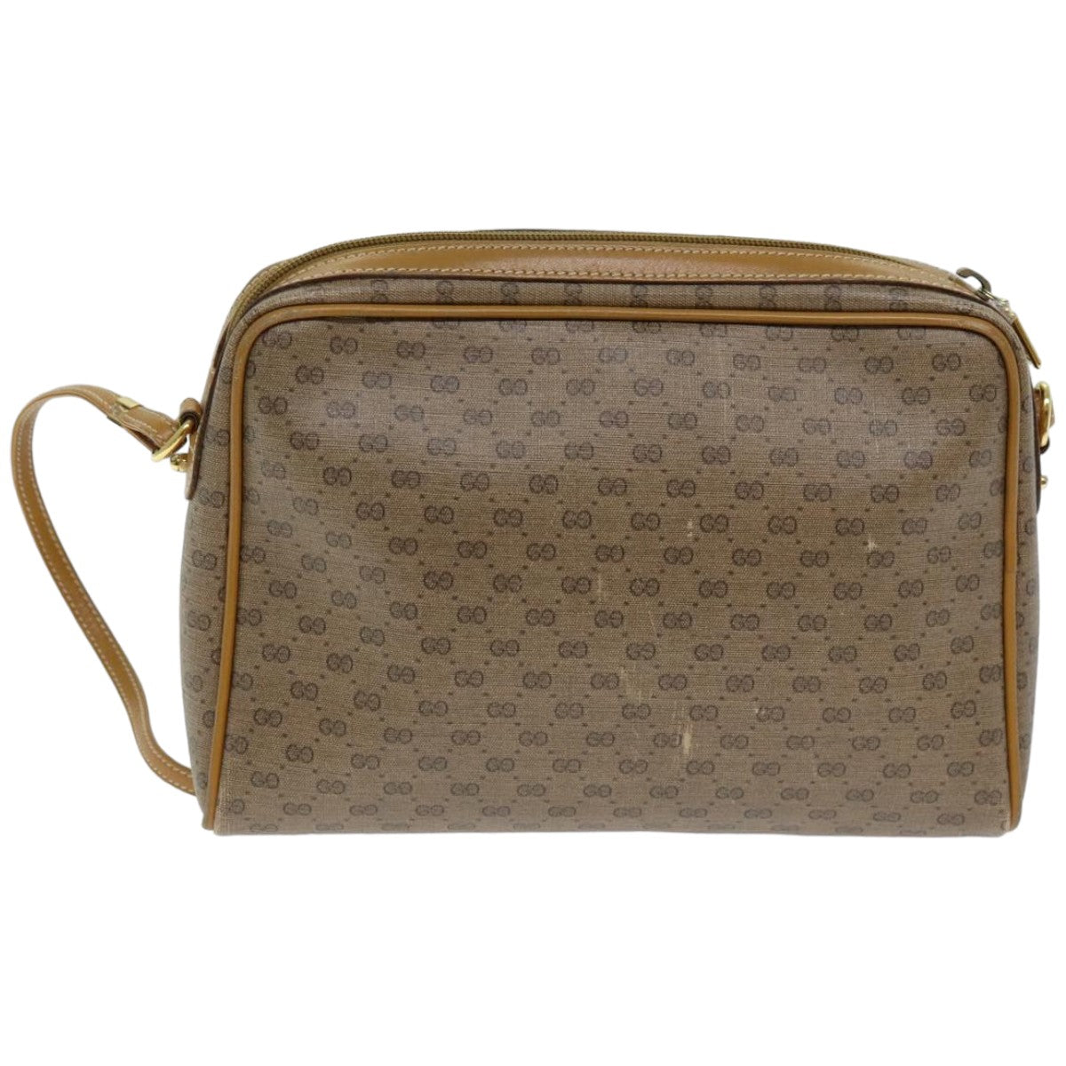 GUCCI Micro GG Supreme Shoulder Bag PVC Beige 007 084 0014 Auth 76091