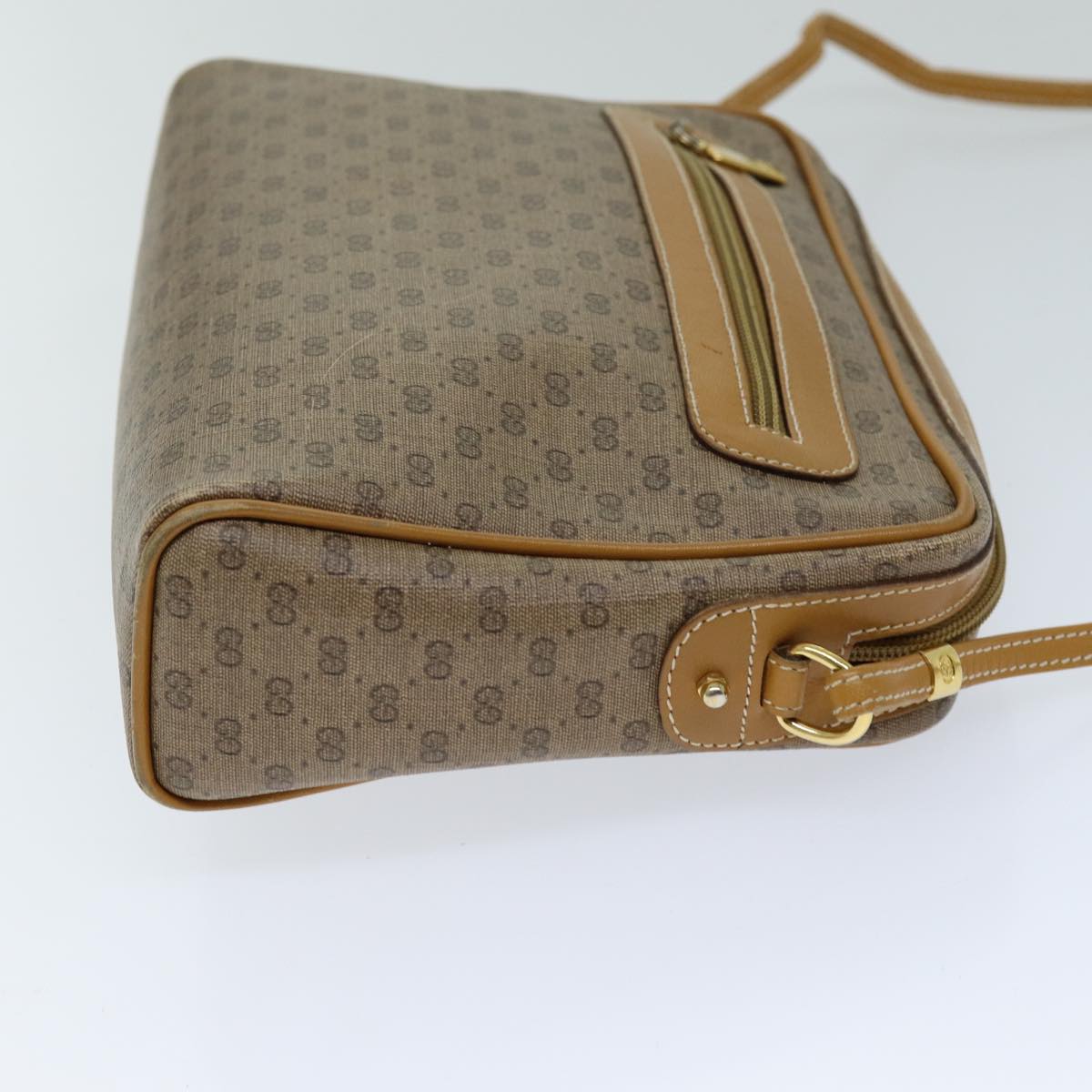 GUCCI Micro GG Supreme Shoulder Bag PVC Beige 007 084 0014 Auth 76091