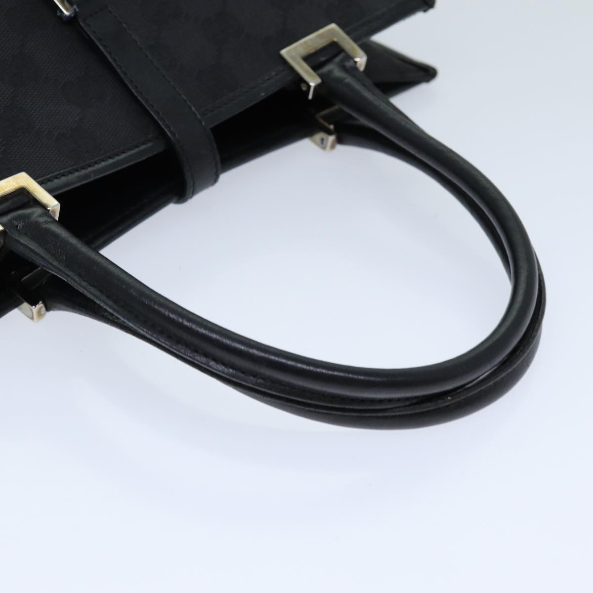 GUCCI Jackie GG Canvas Hand Bag Black 002 1065 Auth 76094