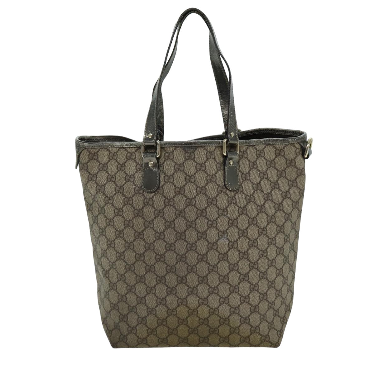 GUCCI GG Supreme Tote Bag PVC Beige 189896 Auth 76106 - 0