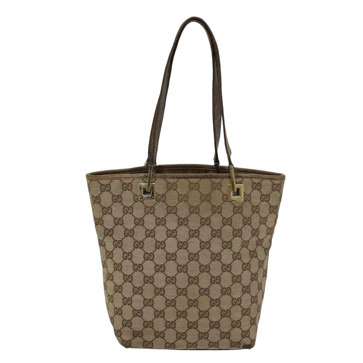 GUCCI GG Canvas Tote Bag Beige 002 1099 Auth 76107 - 0