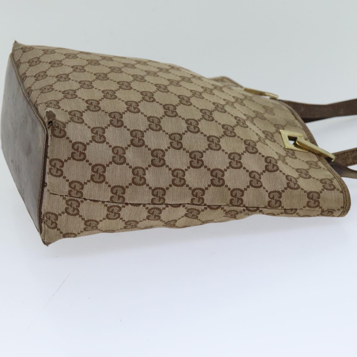 GUCCI GG Canvas Tote Bag Beige 002 1099 Auth 76107