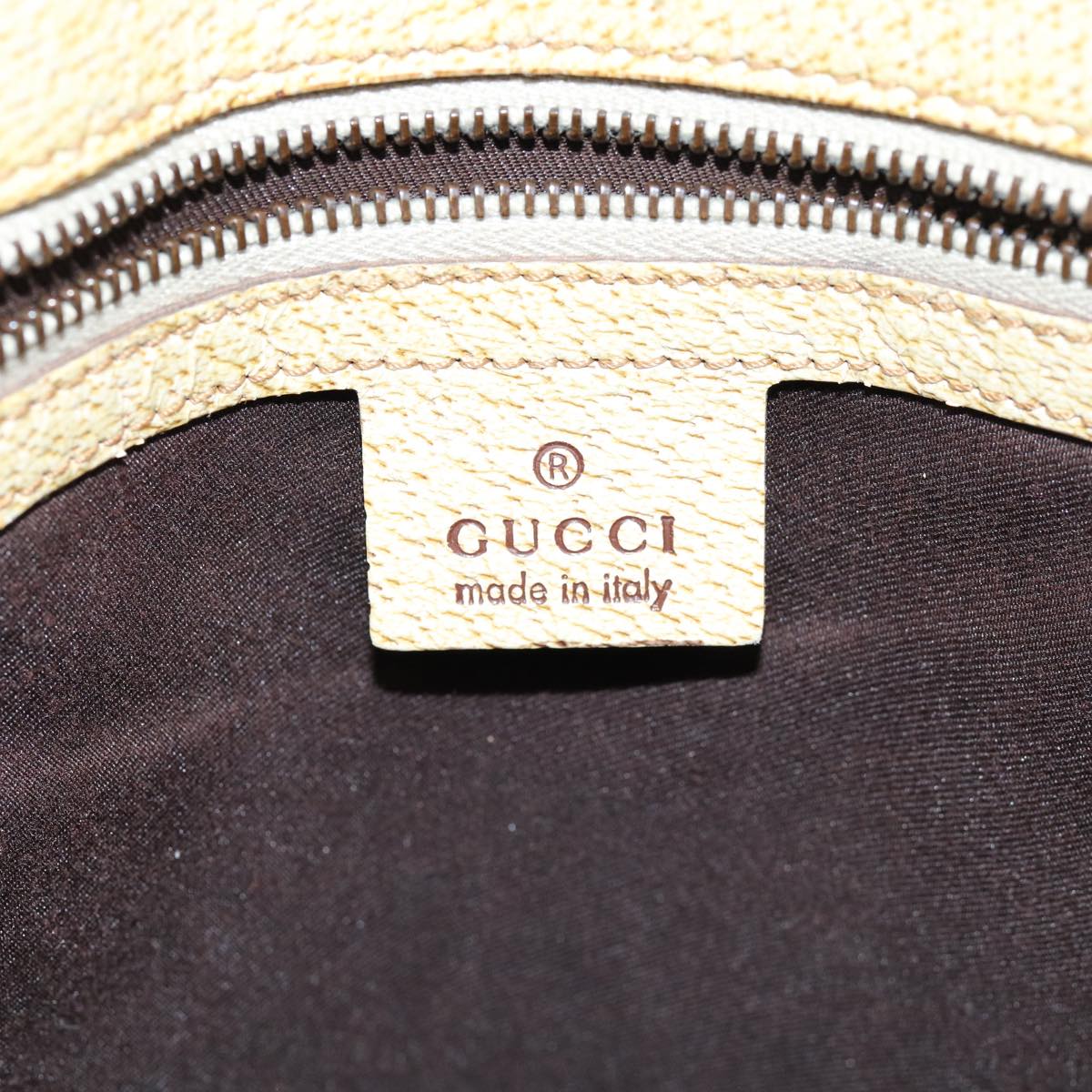 GUCCI GG Canvas Tote Bag Beige 124261 Auth 76108