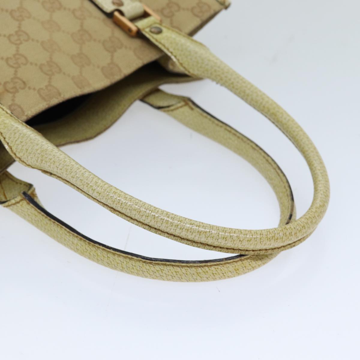 GUCCI GG Canvas Tote Bag Beige 124261 Auth 76108