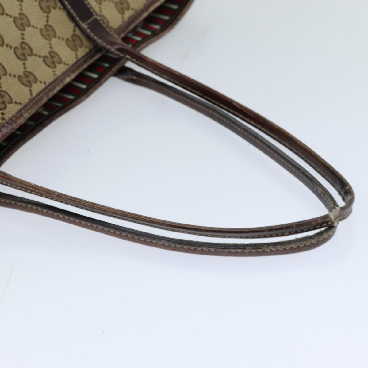 GUCCI GG Canvas Tote Bag Beige 169946 Auth 76110