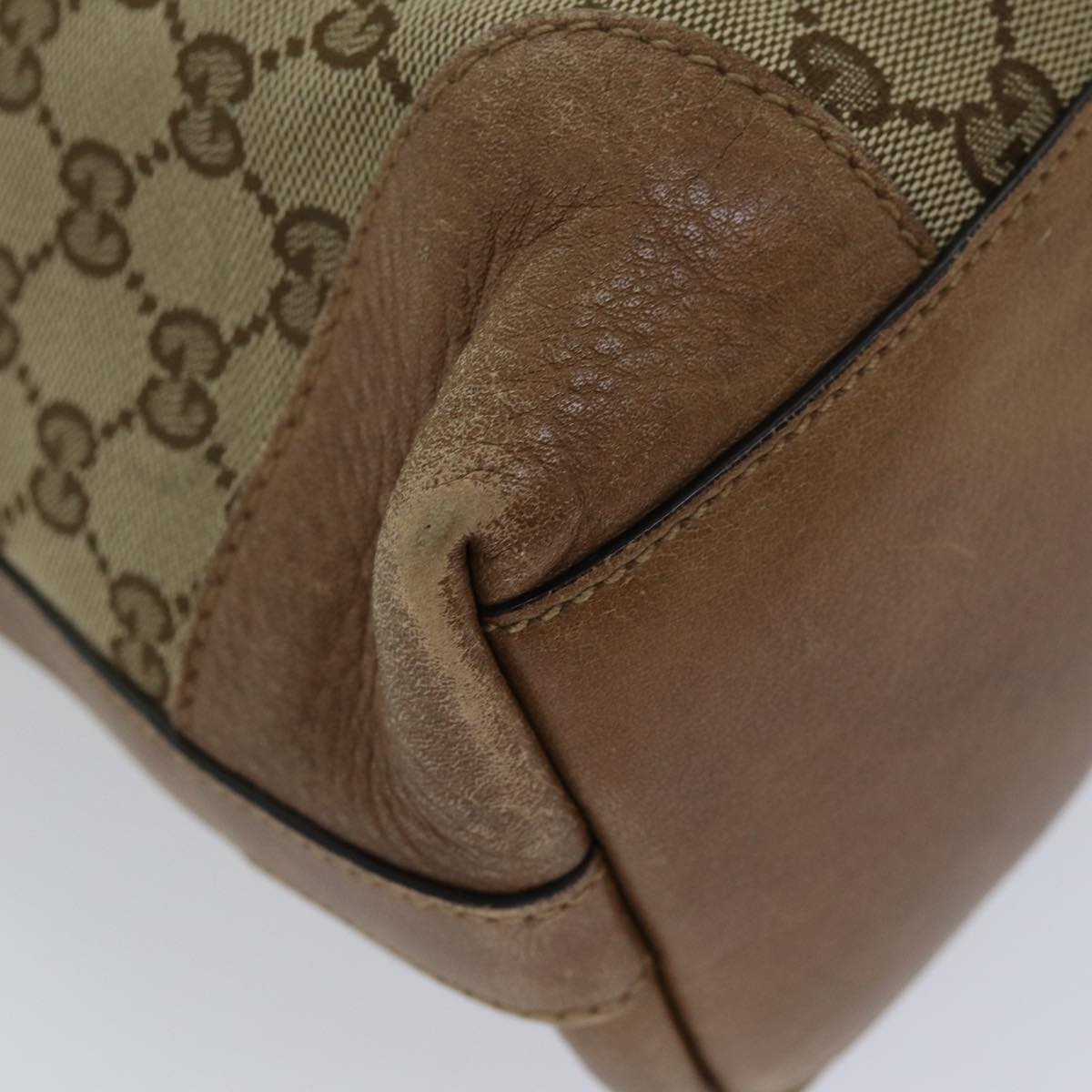 GUCCI GG Canvas Shoulder Bag Beige 326514 Auth 76112