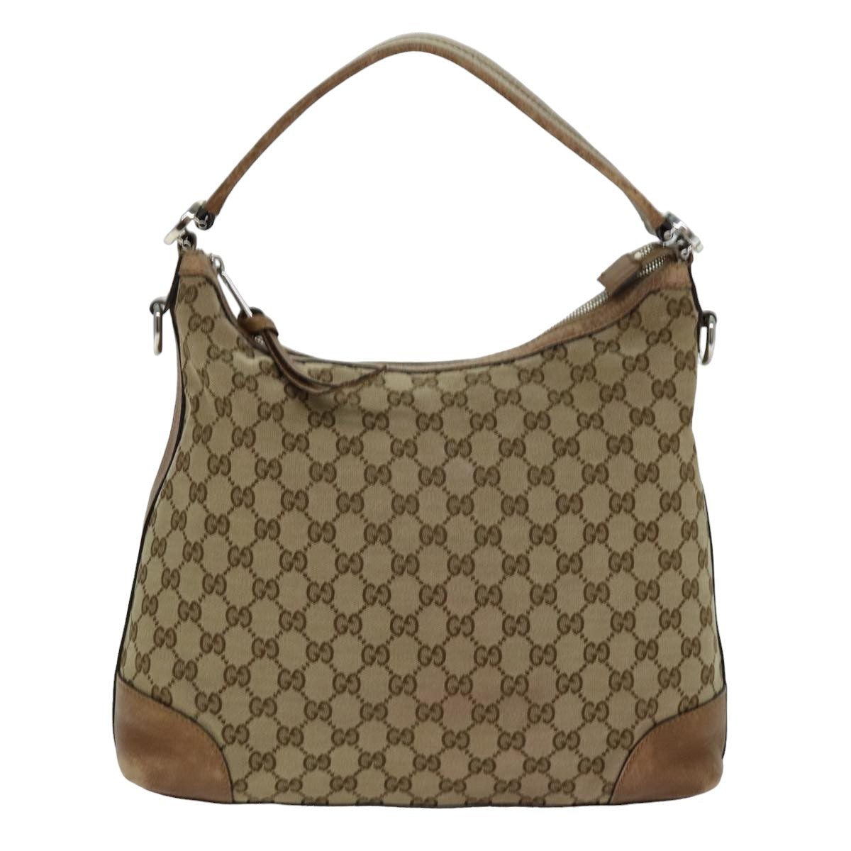 GUCCI GG Canvas Shoulder Bag Beige 326514 Auth 76112