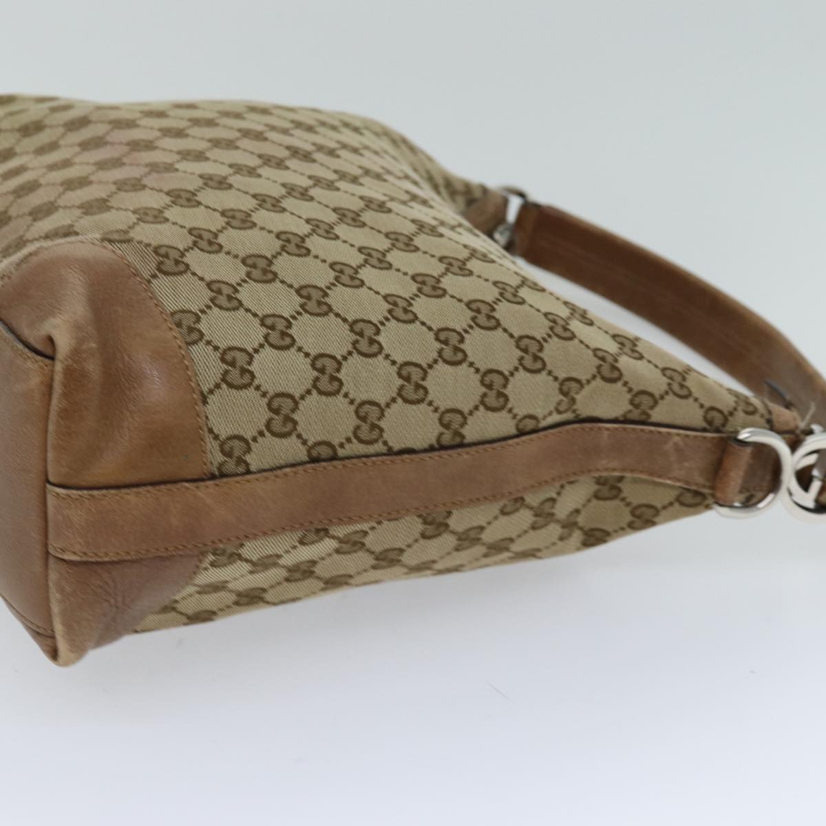 GUCCI GG Canvas Shoulder Bag Beige 326514 Auth 76112