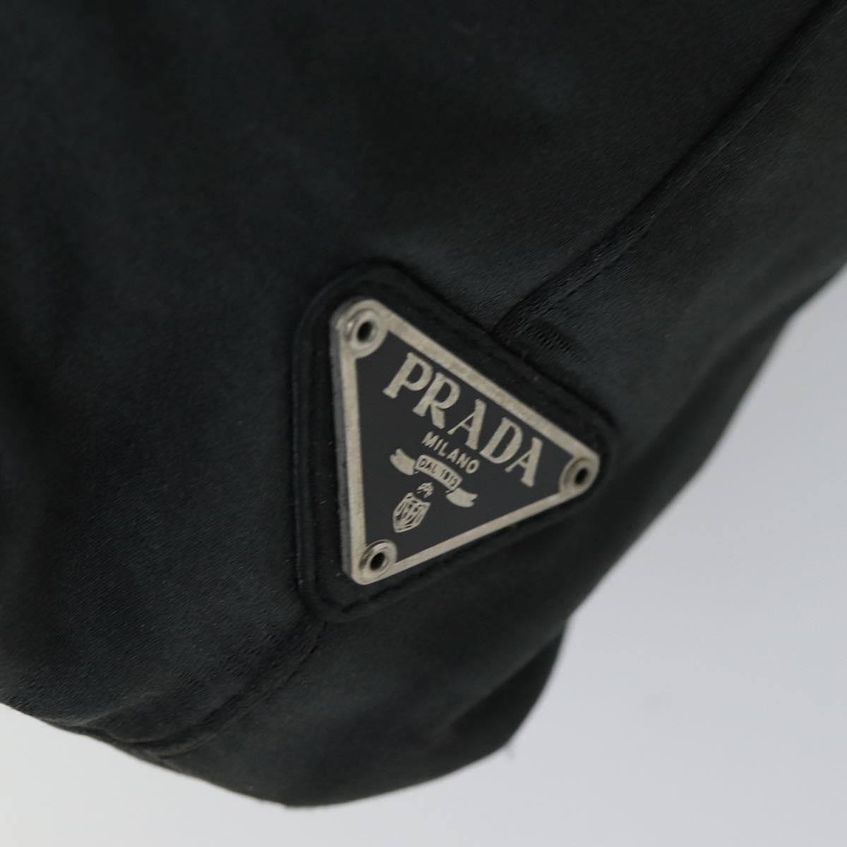PRADA Hand Bag Nylon Khaki Auth 76123