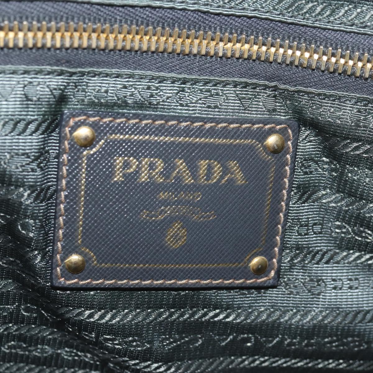 PRADA Hand Bag Nylon 2way Green Auth 76129