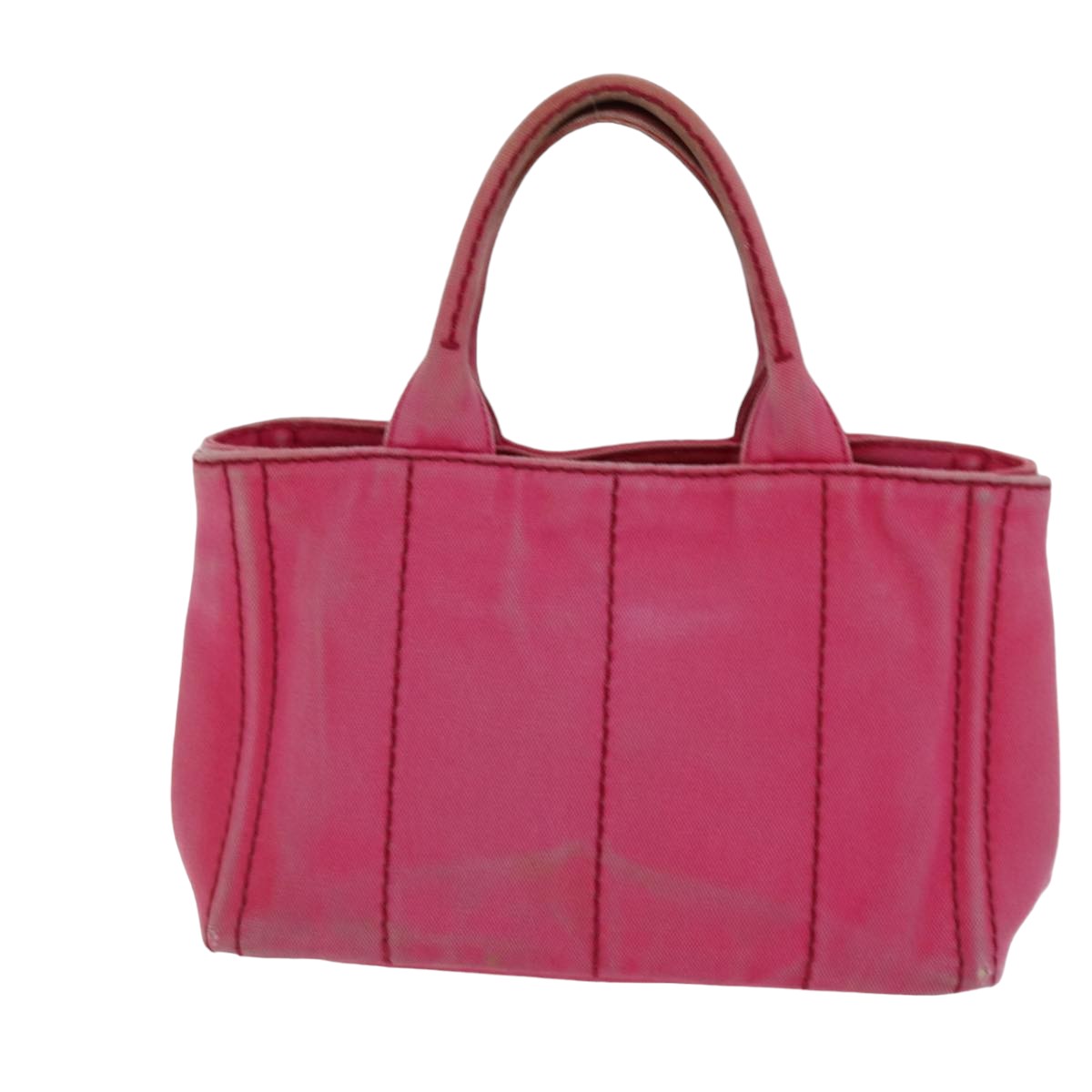 PRADA Canapa PM Hand Bag Canvas Pink Auth 76130 - 0