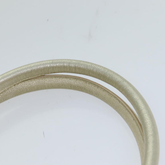 Salvatore Ferragamo Gancini Hand Bag Leather Gold Auth 76148