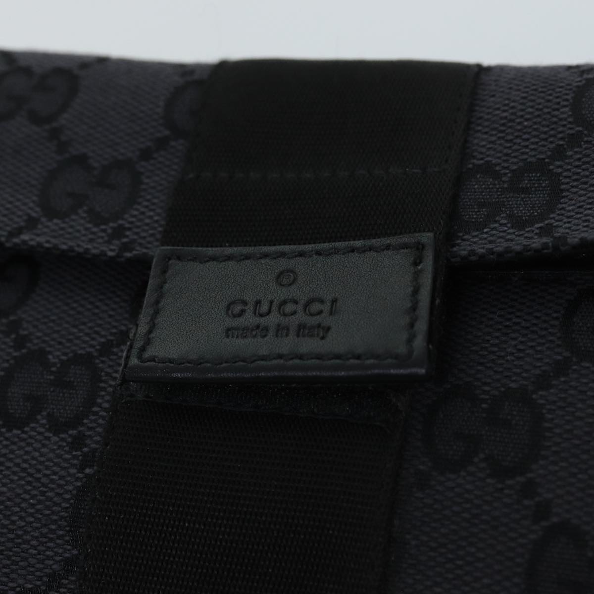 GUCCI GG Canvas Clutch Bag Black 039 0992 Auth 76154